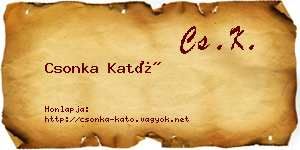 Csonka Kató névjegykártya